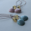 artwave blue and pink shell earrings1